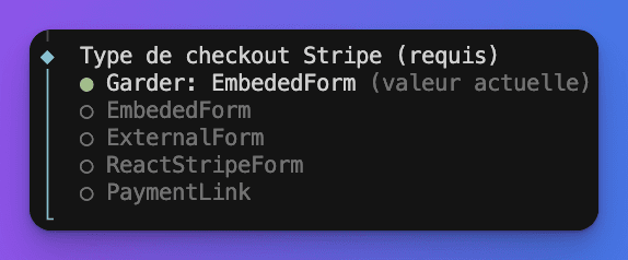 CLI Checkout Type Selection